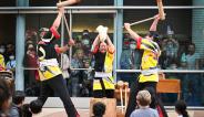 kodama taiko group perform at family festival at janm